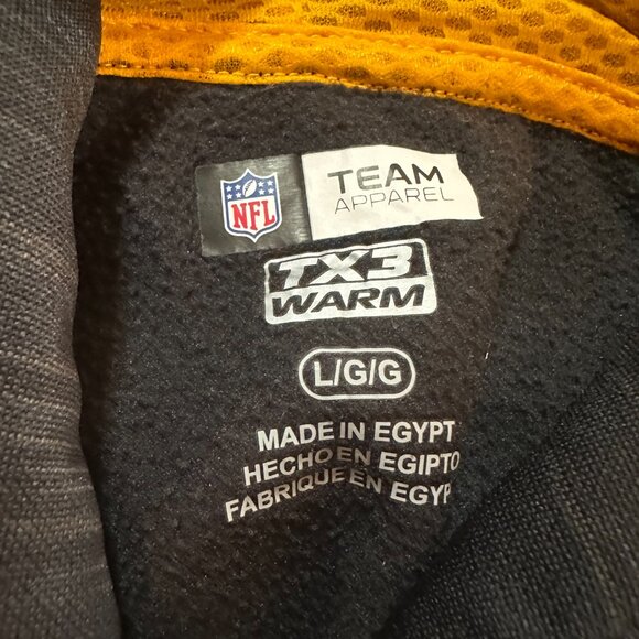 Pittsburgh Steelers TX3 Warm NFL Team Apparel Black Yellow Hoodie Sweater Pullov - Picture 2 of 4